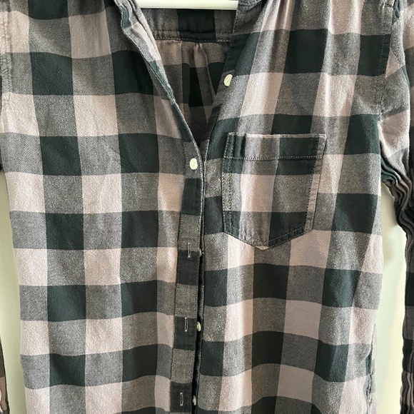 Abound Beige & Black Plaid Flannel - Picture 5 of 8